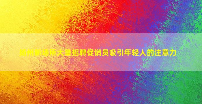 扬州新场所大量招聘促销员吸引年轻人的注意力